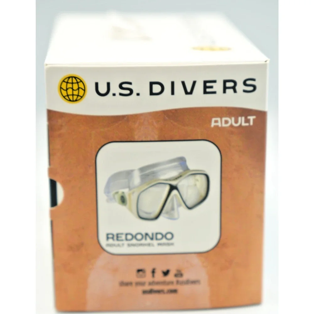 U.S. Divers Redondo Adult Snorkel Mask Anti-Fog Easy Adjust‎ – Blue Green New